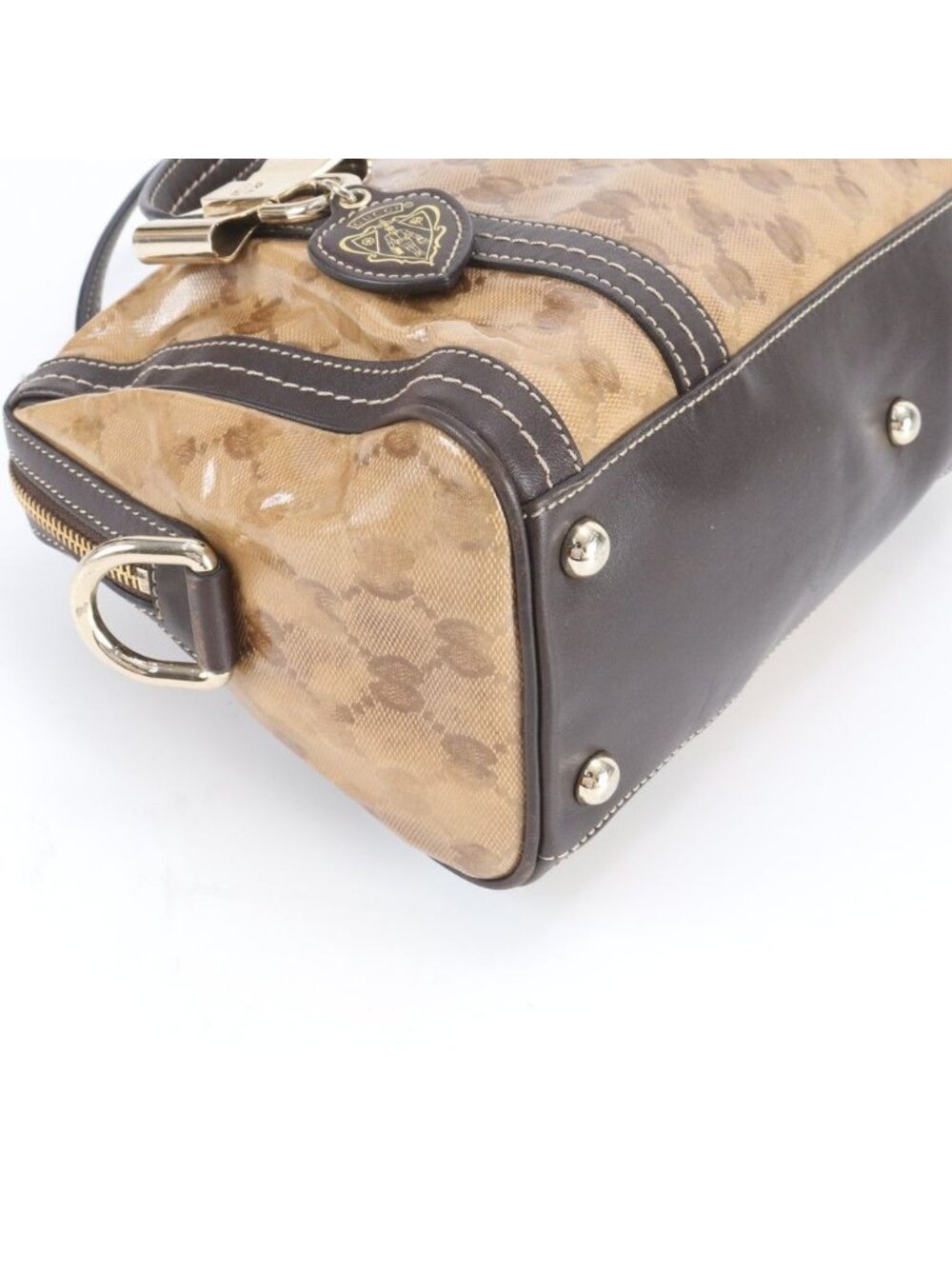 ★SOLD★ Gucci GG Crystal Duquessa Ribbon Motif Leather Tote Shoulder Hand Rnm - Picture 4 of 9